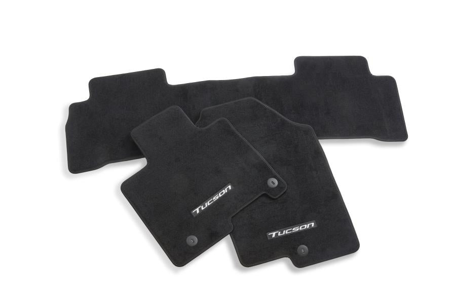 Hyundai Carpet Floor Mats (Black) - Front & Rear For 2024 Tucson CWF14AC100