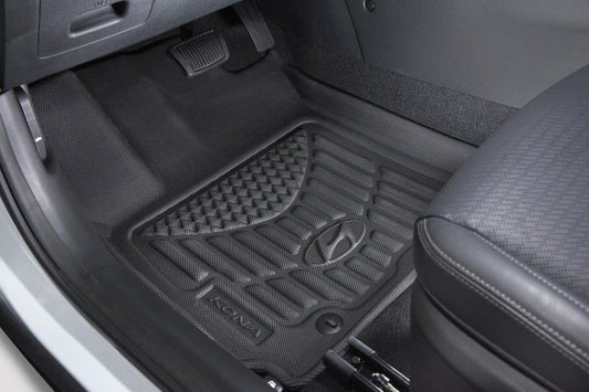 Hyundai Premium All Weather Floor Liners - 2018-2023 Kona (Front) J9H17AP000