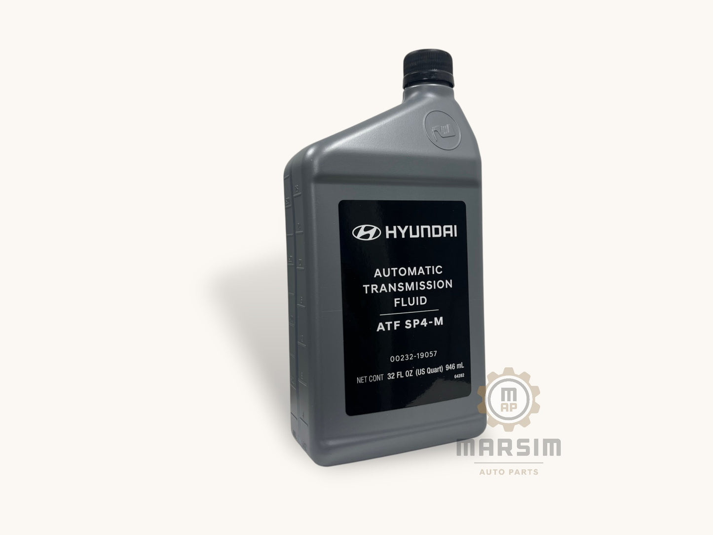 Hyundai automatic transmission fluid bottle on a white background