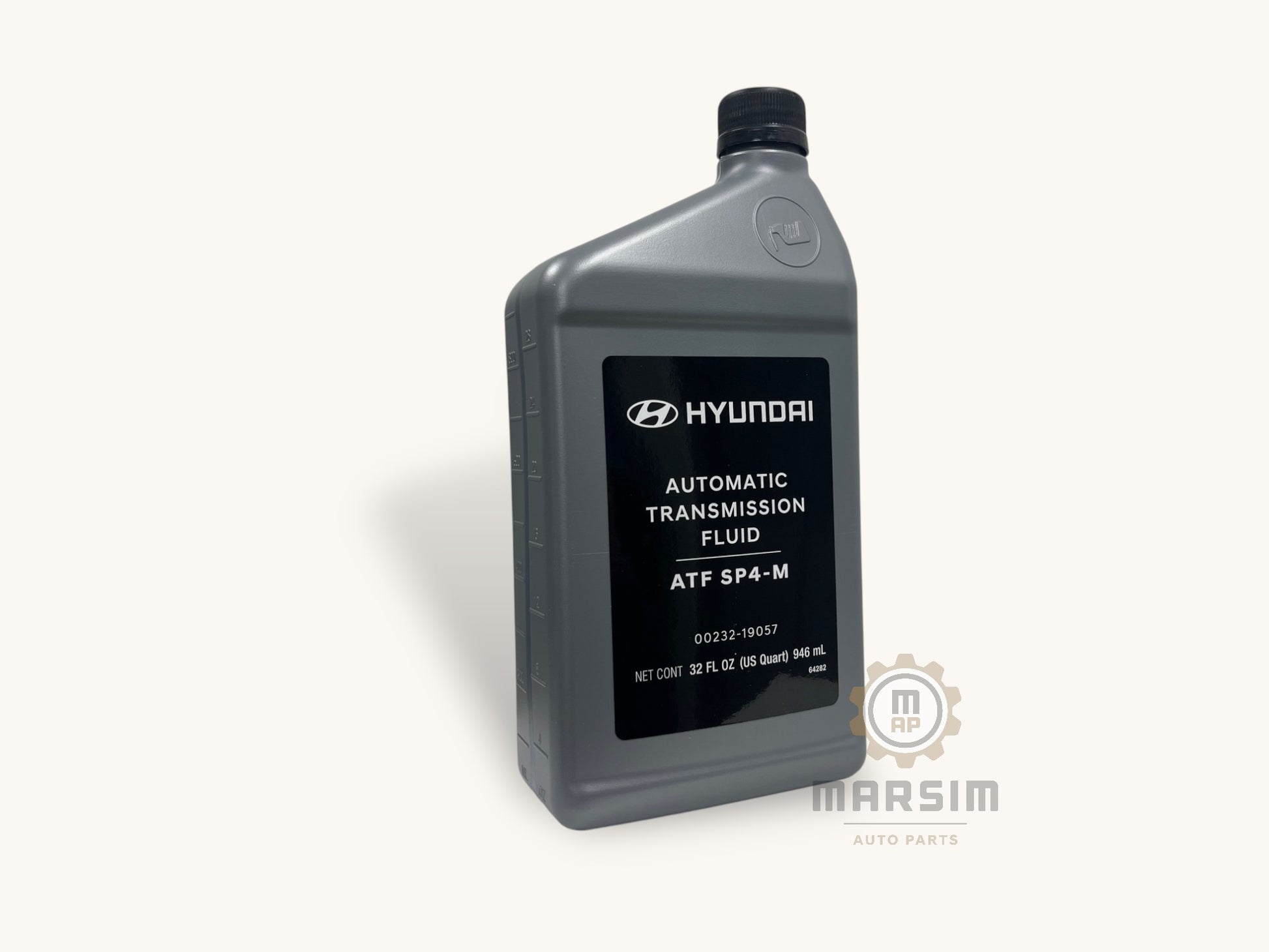 Hyundai automatic transmission fluid bottle on a white background