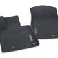 A pair of black rubber car floor mats shown on a clean white background. The mats feature textured, molded sections and a small white 'BARR' brand logo on each piece.