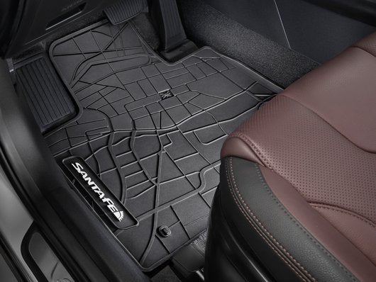 Hyundai Rubber Floor Mats - Santa Fe Hybrid\/PHEV 2022-2023 (Full Set) CL131ADX00